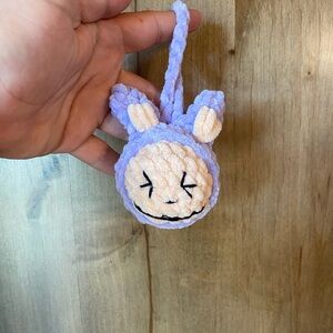 Purple Plush Bunny Keychain